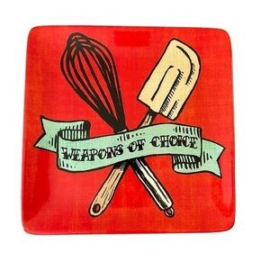 Certified International Weapons of Choice 8.25” Ceramic Red Plate by Mary Urban